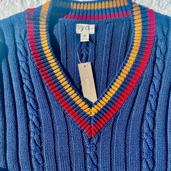 J Crew cable knit varsity style sweater - Picture 4 of 4